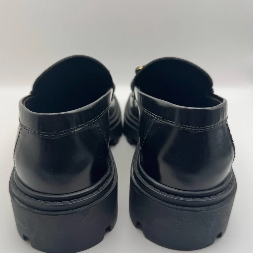 Tod's Fringed Loafers in Black Leather- size 37.5 - Picture 7 of 11